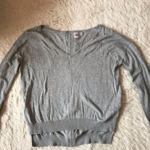 ASOS Gray Zipper Back Sweater